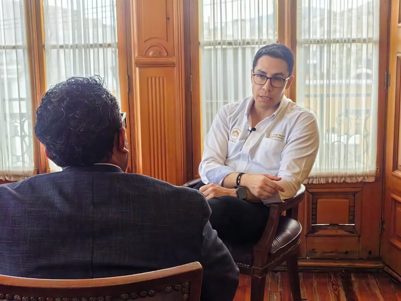 Jorge Reyes, presidente municipal de Pachuca, platicó con El Universal Hidalgo I Foto: Josué Ortiz Vázquez