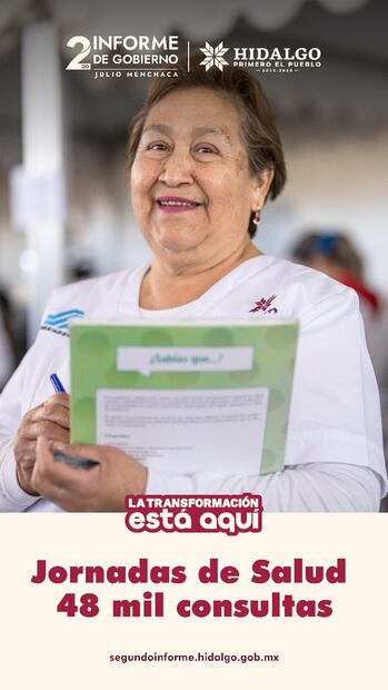 Con 38 unidades médicas móviles, se han atendido más de 48 mil consultas, reflejando un compromiso firme con la salud y bienestar de todas y todos los hidalguenses.