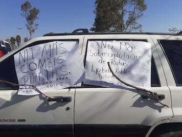 Bloqueo en Chapantongo por descontento en el transporte público