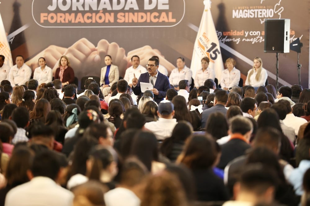 Said Vargas Sáenz, secretario general de la Sección 15 del Sindicato Nacional de Trabajadores de la Educación (SNTE)
 Foto: Especial