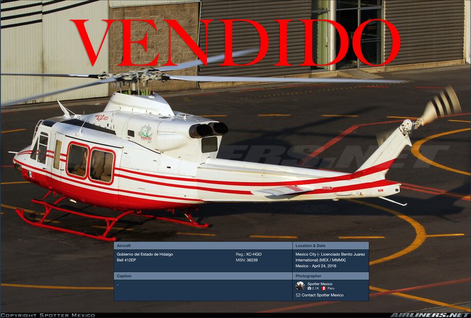 Recién vendieron los tres helicópteros que malbarató el ex contralor Martiniano “N” | Foto: Especial