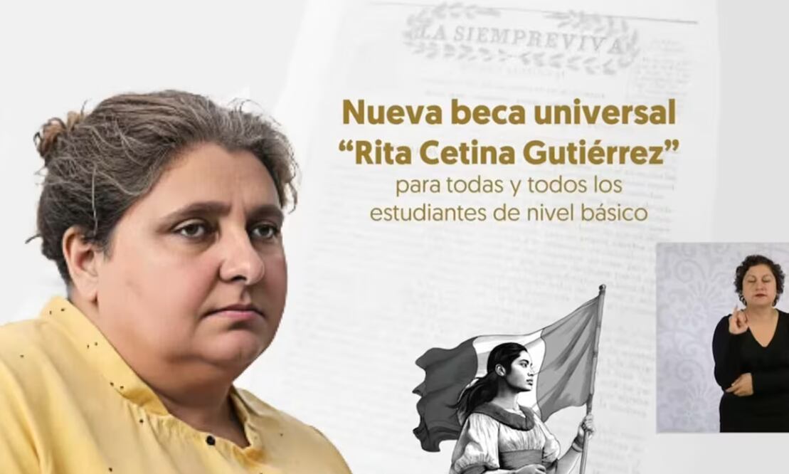 La beca Rita Cetina es el nuevo apoyo universal para los estudiantes de nivel básico. Foto: captura de pantalla