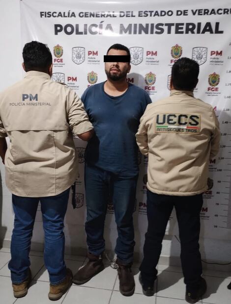 Detienen en Veracruz a sujeto ligado a secuestro en Tulancingo | Foto: PGJEH