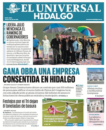 Portada El Universal Hidalgo 3/7/26
