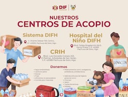 DIF Hidalgo activa centros de acopio y albergues para afectados por huracán