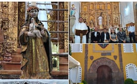 INAH devuelve a Epazoyucan escultura virreinal recuperada en Estados Unidos