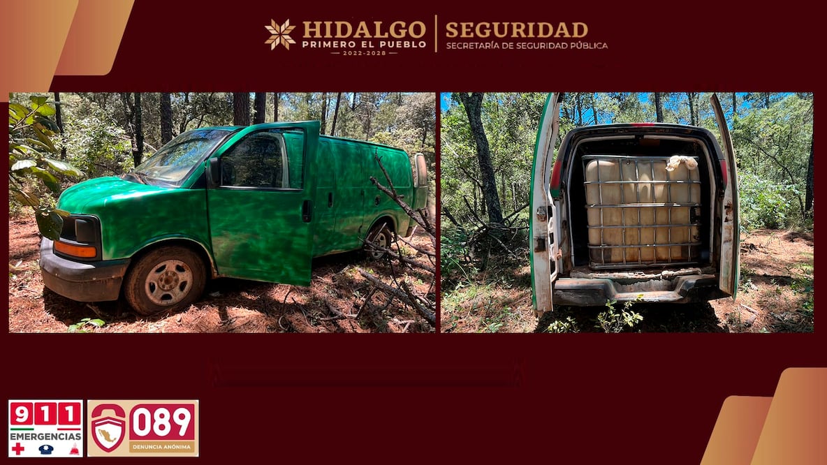 Localizan más de 4 mil litros de combustible en presunto centro clandestino de almacenamiento en Cuautepec | Fotos: SSPH