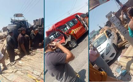 Accidente involucra a cinco unidades en Tulancingo