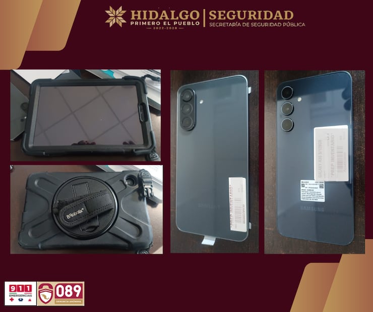 Operativo estatal permite la detención de tres personas tras robo a tienda en Zempoala | Fotos: SSPH