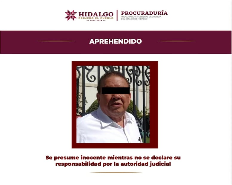 Percy N. fue detenido en el centro de Pachuca I Foto: PGJEH