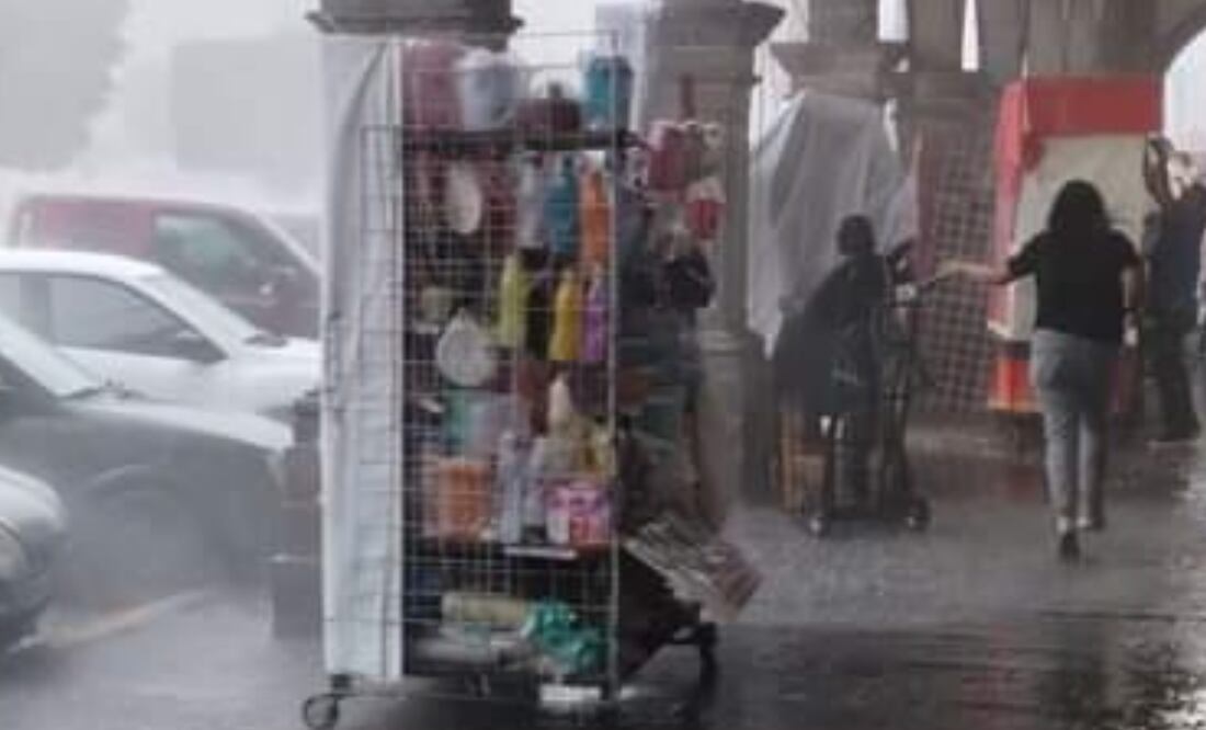 Fuerte lluvia se registró en Ixmiquilpan Foto: Redes sociales