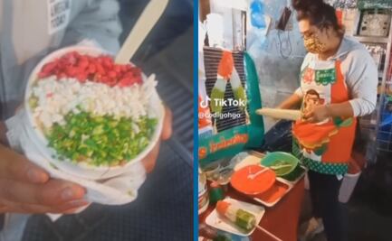 Puesto de elotes en Pachuca conquista paladares con su creación tricolor