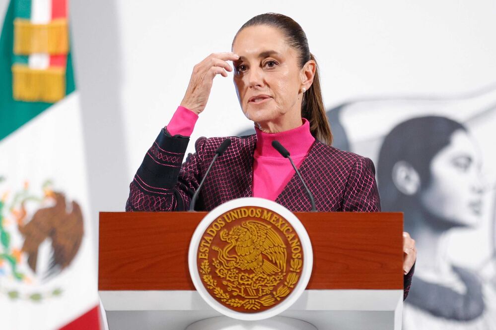 La presidenta Claudia Sheinbaum durante su conferencia matutina desde Palacio Nacional. Foto: Agencia EL UNIVERSAL/Diego Simón Sánchez/RDB.