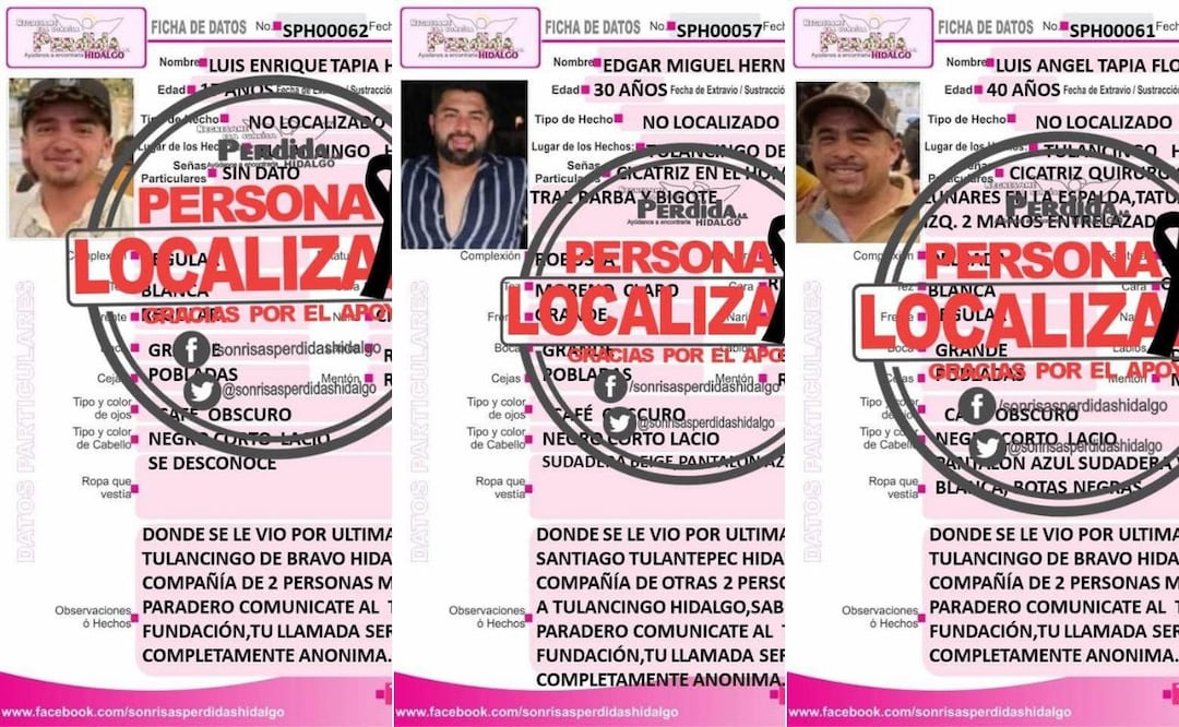 Cinco personas fueron detenidas durante los operativos relacionados con el caso | Fichas de búsqueda: Sonrisas Perdidas