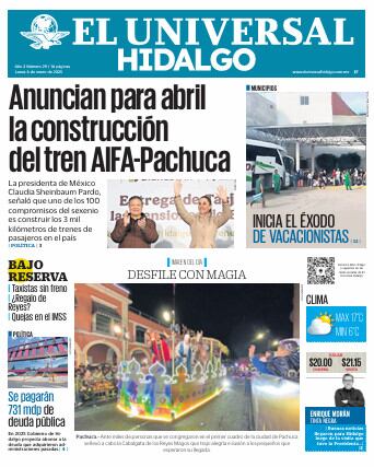 Portada El Universal Hidalgo 060124