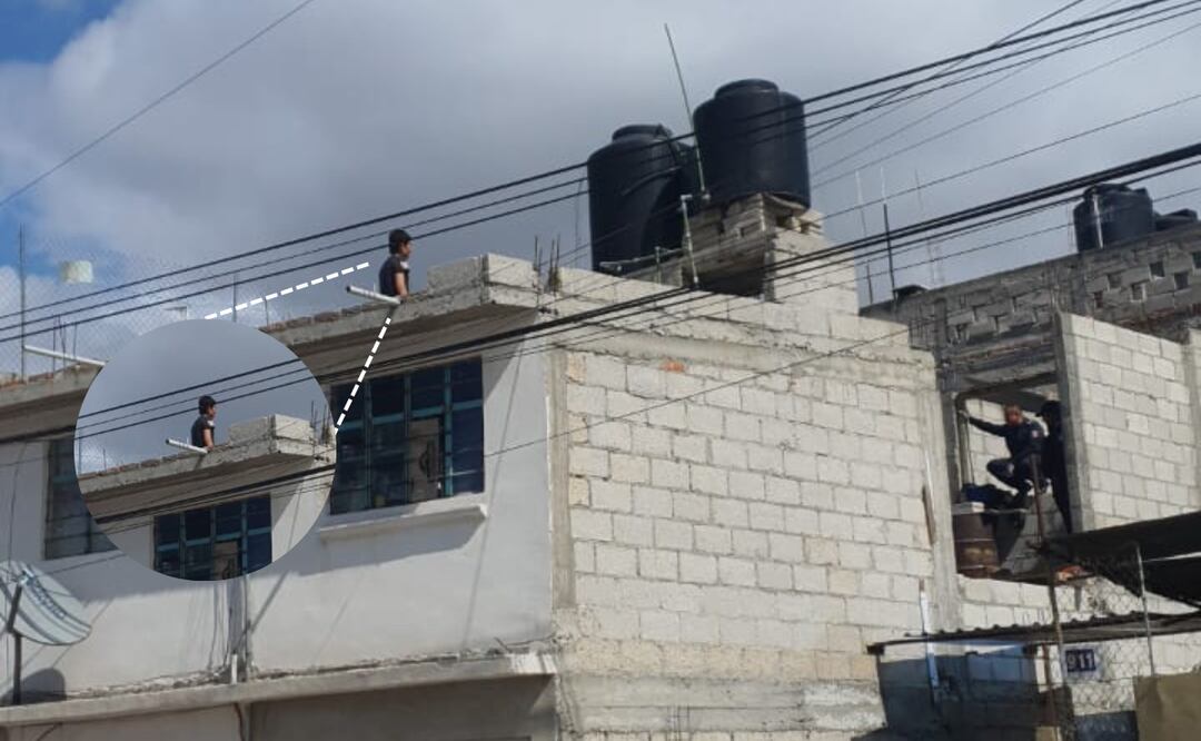 un hombre intentó lanzarse de su azotea por problemas personales Foto: Especial