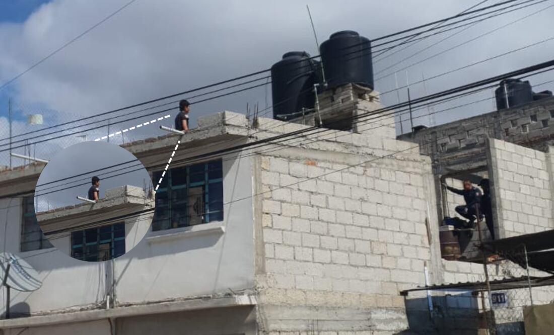 un hombre intentó lanzarse de su azotea por problemas personales Foto: Especial
