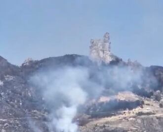 Se reaviva incendio en la zona del Cerro de los Frailes