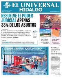Portada El Universal Hidalgo 21/7/26