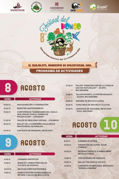 Epazoyucan celebra la octava edición del Festival del Hongo con tradición, sabores y naturaleza | Facebook: Ayuntamiento Epazoyucan 2024 - 2027