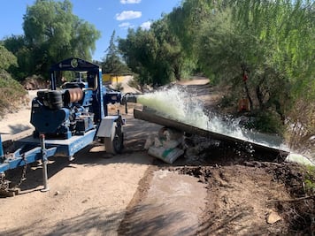 Ante sequía Conagua bombea agua para riego de parcelas en Progreso y Chilcuautla
