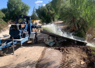 Ante sequía Conagua bombea agua para riego de parcelas en Progreso y Chilcuautla