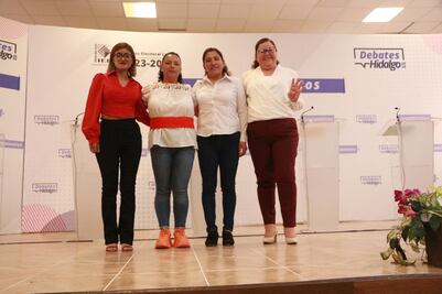 Candidatas de Chilcuautla se comprometen mejorar condición de policías y seguridad