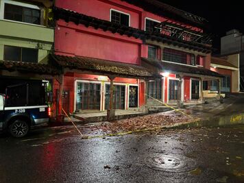 Colapsa techado del Centro Histórico de Huejutla