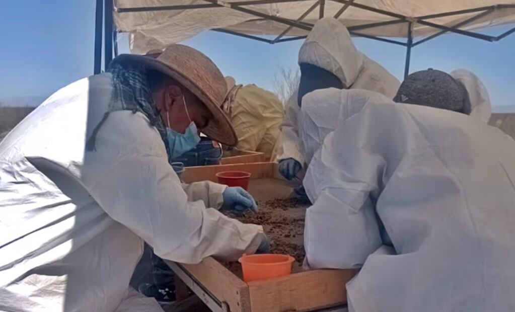 Madres buscadoras acuden a los lugares que les indican a través de mensajes o llamadas anónimas (21 de marzo de 2025). Foto: Francisco Rodríguez / EL UNIVERSAL