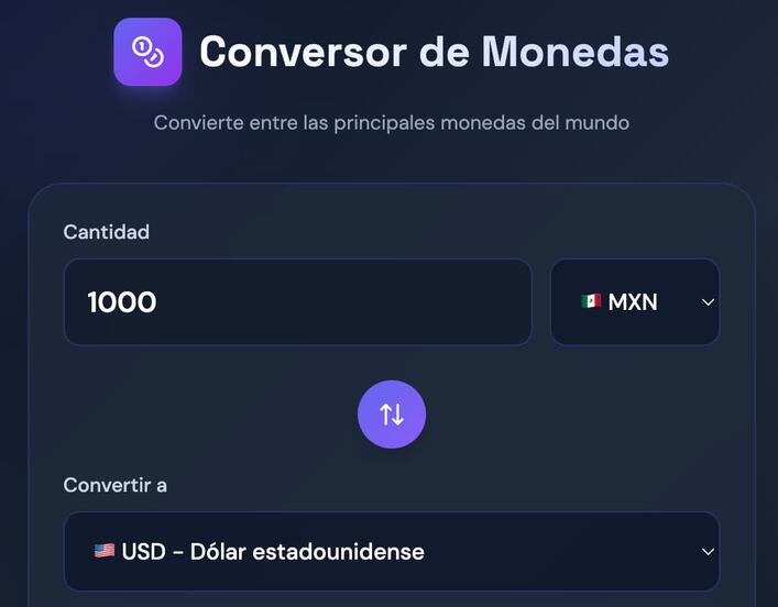 ¿Dólares a pesos? Conversor de monedas 