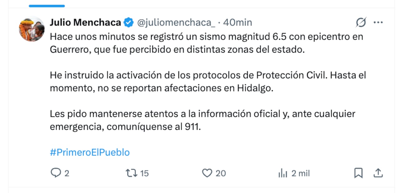 captura de pantalla X