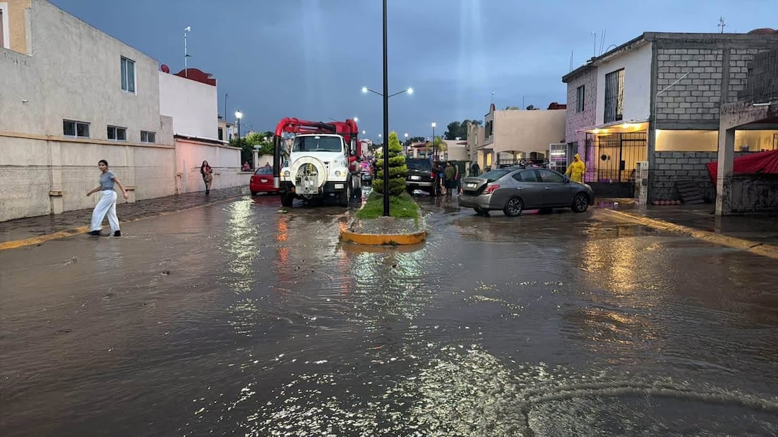 La lluvia afectó varias colonias en Tizayuca I Foto: Especial