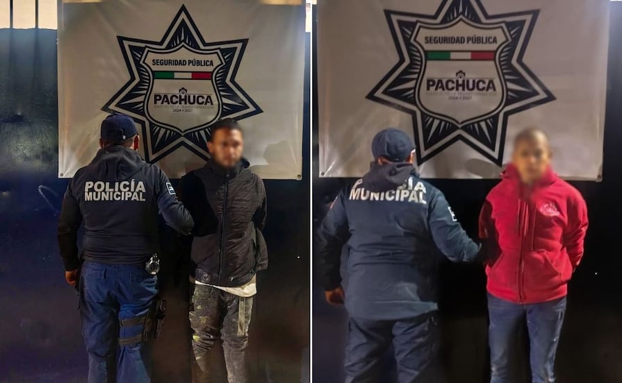Recuperan motocicleta robada y detienen a dos personas en Pachuca