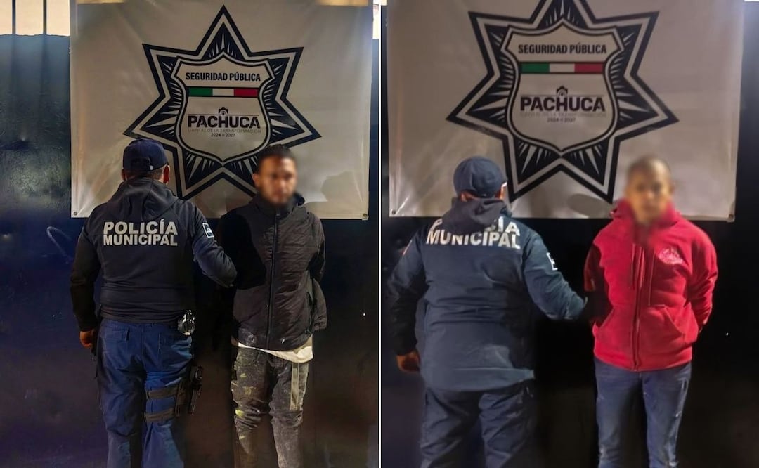 Recuperan motocicleta robada en Pachuca; hay dos detenidos | Fotos: SSPTyV