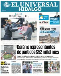 Portada El Universal Hidalgo 070125