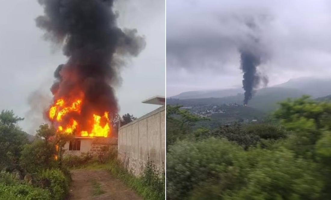 Explosión en Tepetitlán revela presunta bodega de huachicol | Fotos: especial