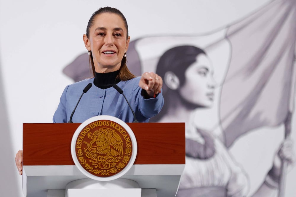 La presidenta Claudia Sheinbaum durante su conferencia matutina desde Palacio Nacional. Foto: Agencia EL UNIVERSAL/Diego Simón Sánchez/RDB.