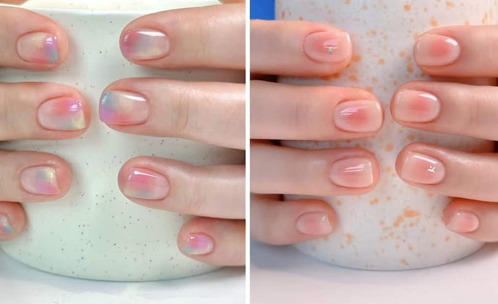 El efecto difuminado de las aura nails inspira diseños de todos los estilos. Foto: Especial. Instagram @nailalamode