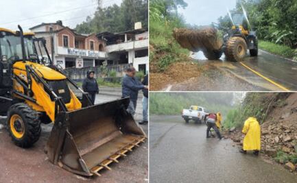 Despliegan operativos en Hidalgo para atender afectaciones por las lluvias