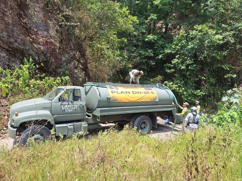 El incendio que se presenta en la zona montañosa El Cirio está controlado al 50% | Foto: Especial