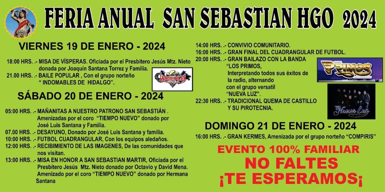 La capital pastelera de Hidalgo se prepara para su emblemática feria patronal 2024 | Facebook