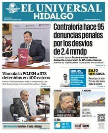 Portada EL UNIVERSAL HIDALGO 25/11/25