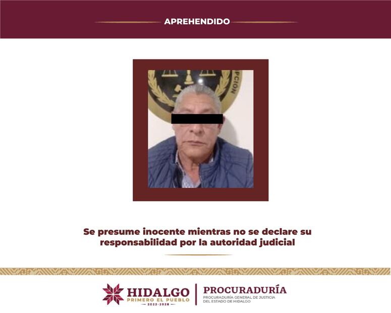 En el municipio de Tulancingo fue aprehendido N.A.S. quien fue presidente del Concejo Municipal de Acatlán en el año 2020.