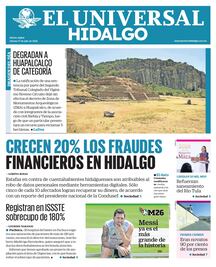 Portada El Universal Hidalgo 17/7/26