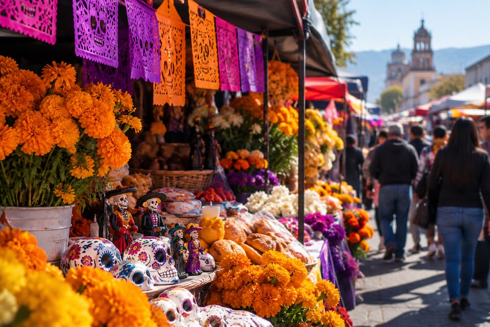 ¡El Tianguis de Día de Muertos regresa a Tulancingo! Imagen generada con IA