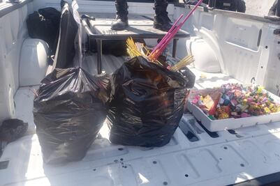 Decomisan pirotecnia en Santiago Tulantepec