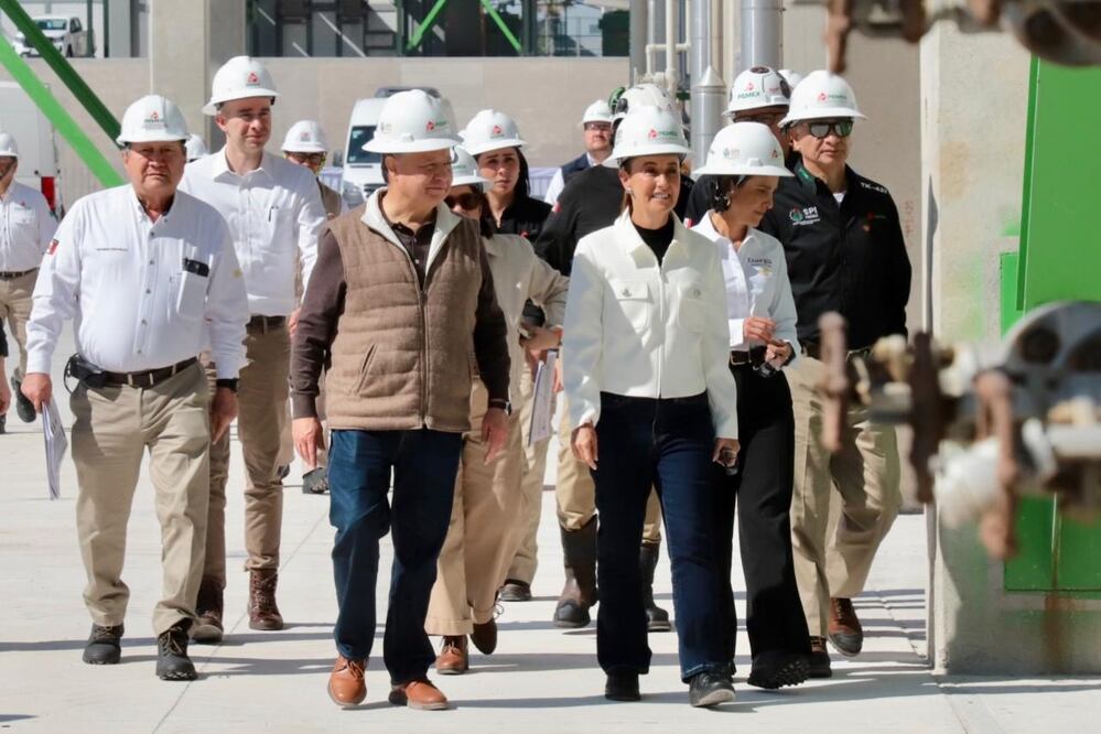 Claudia Sheinbaum  visitó Tula I foto: Luis Soriano