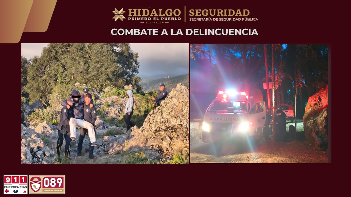 Rescatan a dos personas extraviadas en El Contadero, Mineral del Chico | Fotos: SSPH