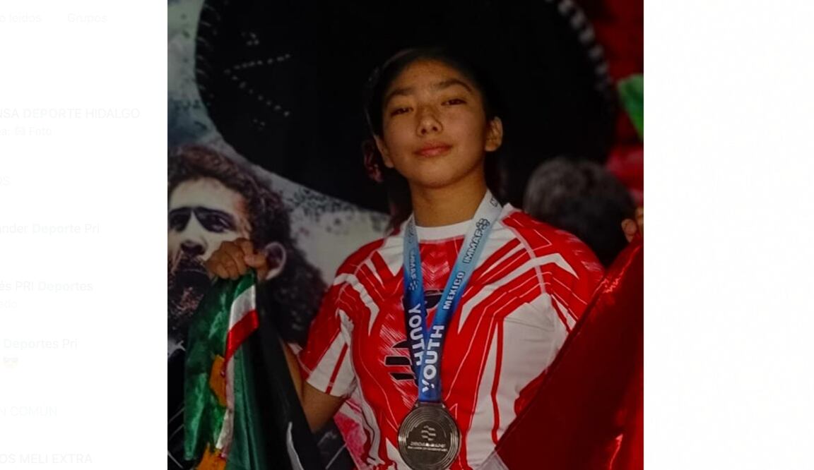 La hidalguense Valeria Naideny González Martínez se proclamó subcampeona panamericana en la categoría de menos 57 kilogramos.