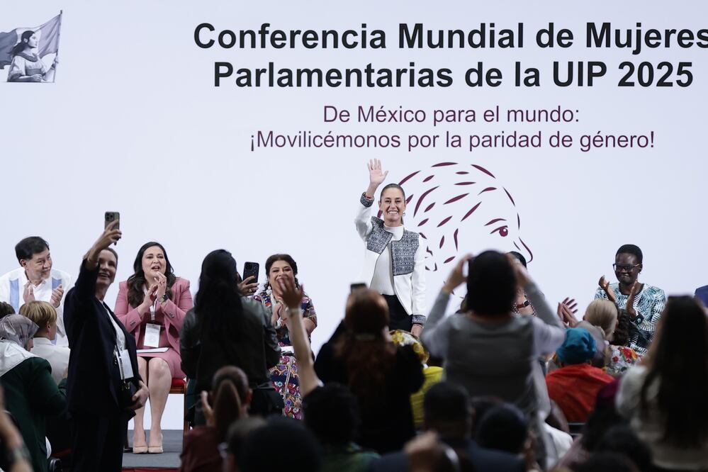 Mundial de mujeres parlamentarias encabezada por la presidenta Claudia Sheinbaum Pardo en Palacio Nacional. Foto: Agencia EL UNIVERSAL/Fernanda Rojas/EELG